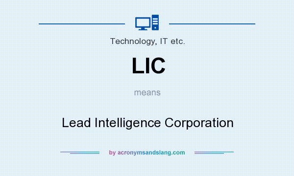 What does LIC mean? It stands for Lead Intelligence Corporation