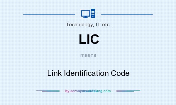 What does LIC mean? It stands for Link Identification Code