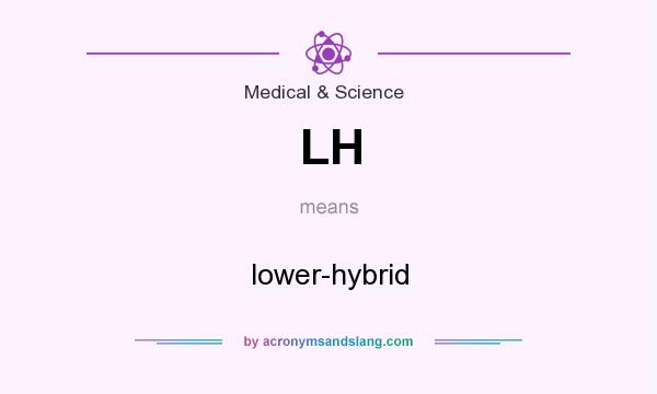 What does LH mean? It stands for lower-hybrid