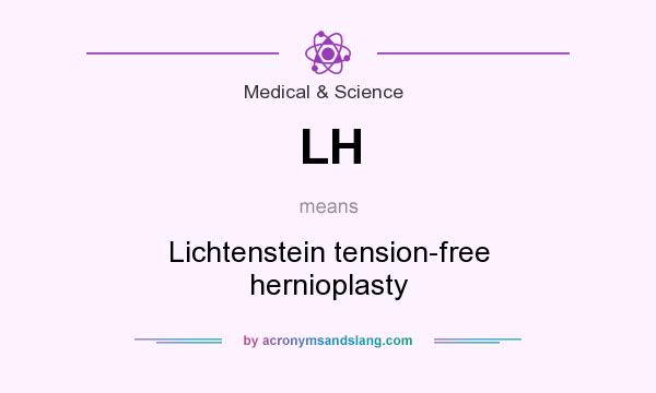 What does LH mean? It stands for Lichtenstein tension-free hernioplasty