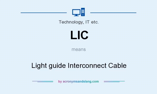 What does LIC mean? It stands for Light guide Interconnect Cable