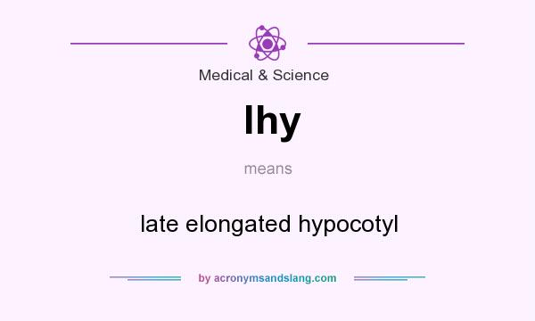 What does lhy mean? It stands for late elongated hypocotyl
