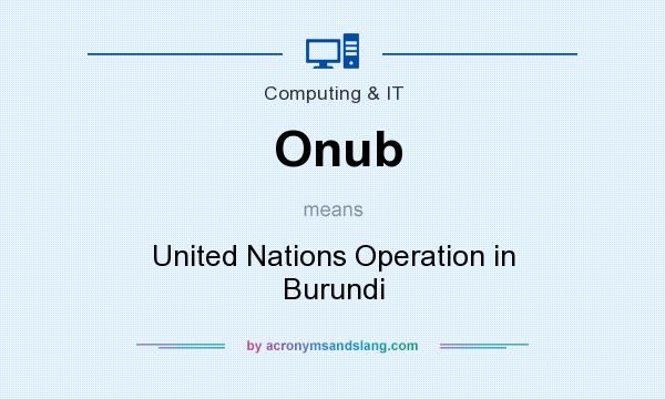 What does Onub mean? It stands for United Nations Operation in Burundi