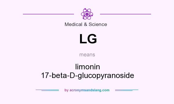 What does LG mean? It stands for limonin 17-beta-D-glucopyranoside