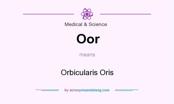 What does Oor mean? It stands for Orbicularis Oris