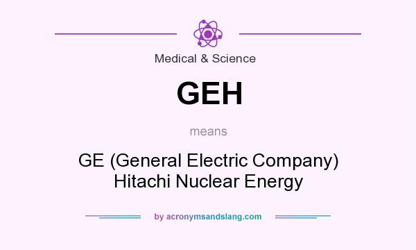 What does GEH mean? It stands for GE (General Electric Company) Hitachi Nuclear Energy