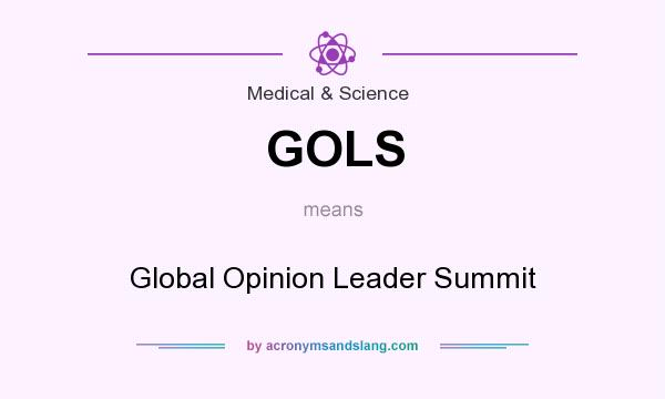 What does GOLS mean? It stands for Global Opinion Leader Summit