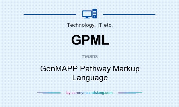 What does GPML mean? It stands for GenMAPP Pathway Markup Language