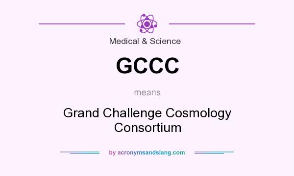 What does GCCC mean? It stands for Grand Challenge Cosmology Consortium