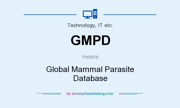 What does GMPD mean? It stands for Global Mammal Parasite Database