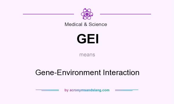What does GEI mean? It stands for Gene-Environment Interaction