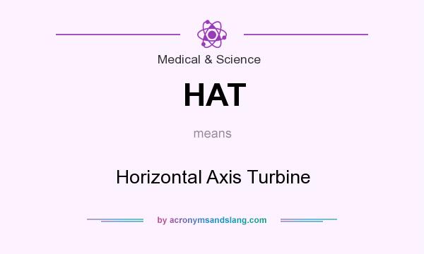 What does HAT mean? It stands for Horizontal Axis Turbine