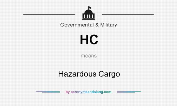 What does HC mean? It stands for Hazardous Cargo