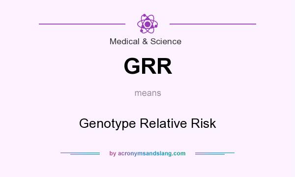 What does GRR mean? It stands for Genotype Relative Risk