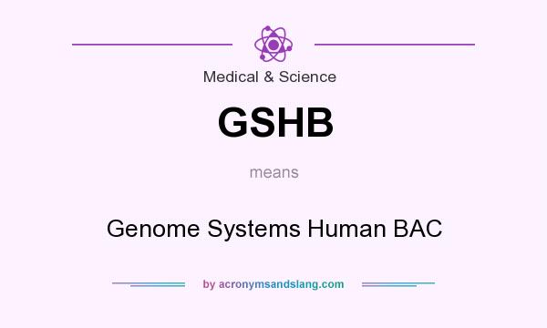 What does GSHB mean? It stands for Genome Systems Human BAC