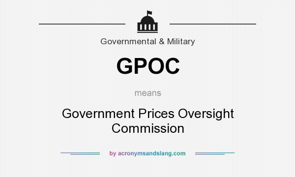 What does GPOC mean? It stands for Government Prices Oversight Commission