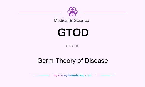What does GTOD mean? It stands for Germ Theory of Disease