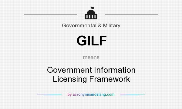 What does GILF mean? It stands for Government Information Licensing Framework