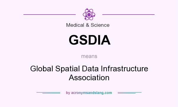 What does GSDIA mean? It stands for Global Spatial Data Infrastructure Association