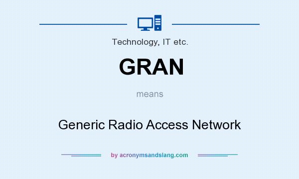 What does GRAN mean? It stands for Generic Radio Access Network