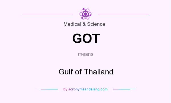 What does GOT mean? It stands for Gulf of Thailand