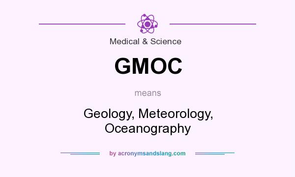 What does GMOC mean? It stands for Geology, Meteorology, Oceanography