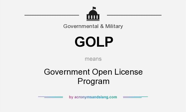 What does GOLP mean? It stands for Government Open License Program