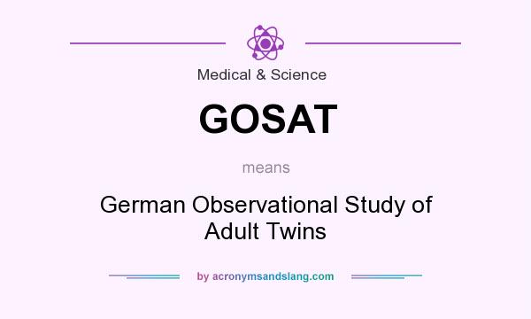 What does GOSAT mean? It stands for German Observational Study of Adult Twins