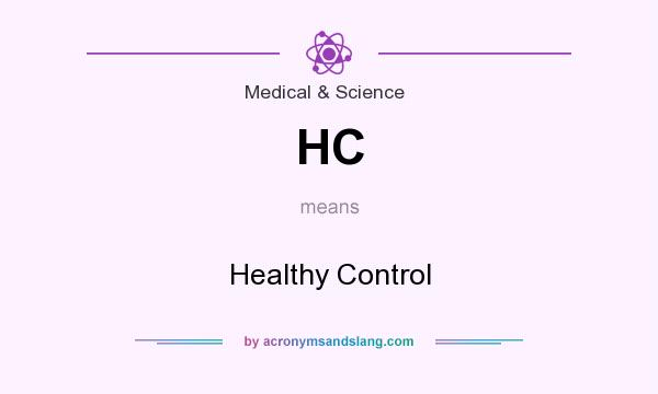 What does HC mean? It stands for Healthy Control