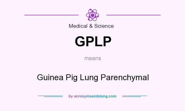 What does GPLP mean? It stands for Guinea Pig Lung Parenchymal