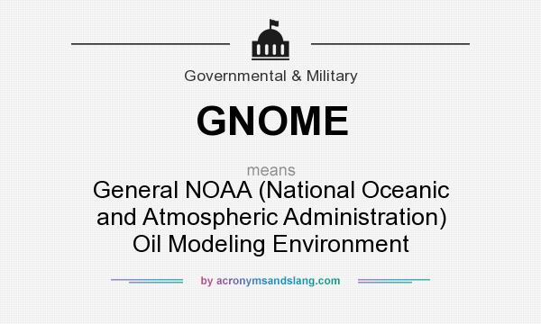What does GNOME mean? It stands for General NOAA (National Oceanic and Atmospheric Administration) Oil Modeling Environment