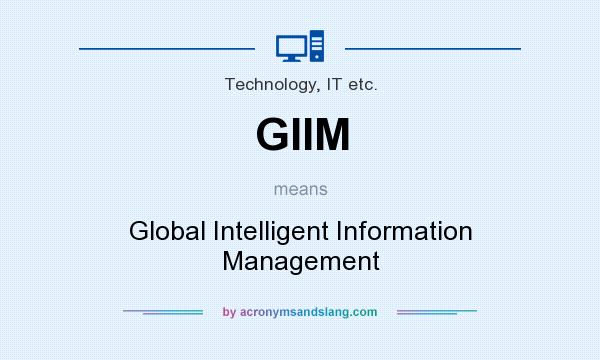 What does GIIM mean? It stands for Global Intelligent Information Management