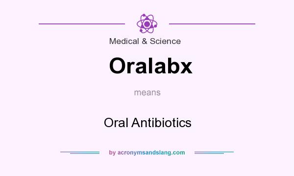What does Oralabx mean? It stands for Oral Antibiotics