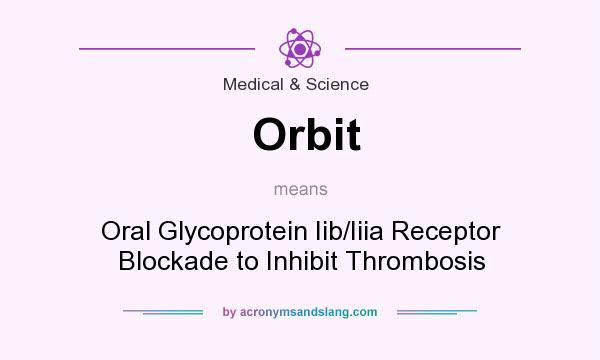 What does Orbit mean? It stands for Oral Glycoprotein Iib/Iiia Receptor Blockade to Inhibit Thrombosis