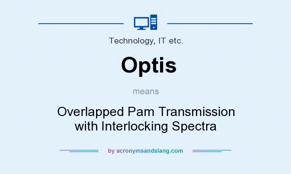 What does Optis mean? It stands for Overlapped Pam Transmission with Interlocking Spectra