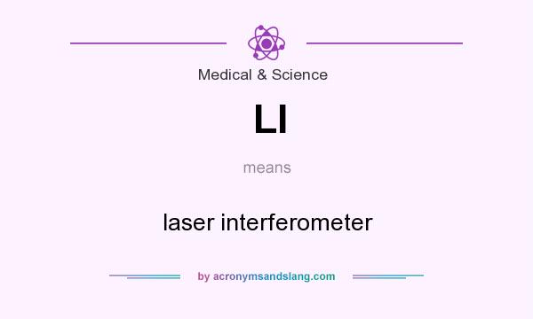 What does LI mean? It stands for laser interferometer