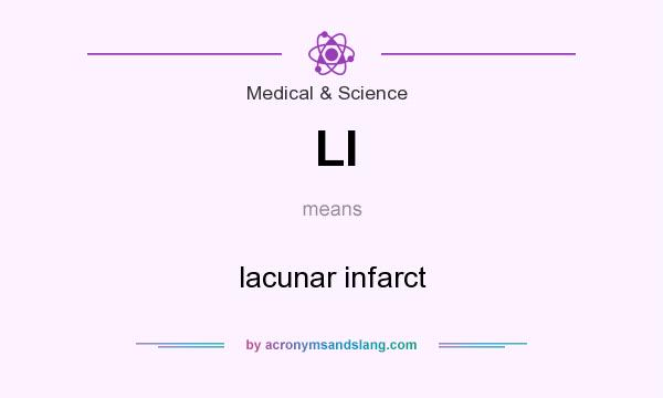 What does LI mean? It stands for lacunar infarct