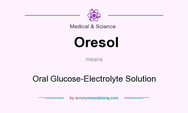 What does Oresol mean? It stands for Oral Glucose-Electrolyte Solution