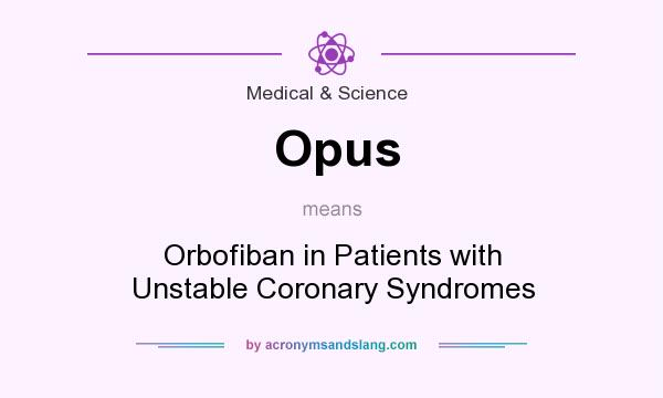What does Opus mean? It stands for Orbofiban in Patients with Unstable Coronary Syndromes