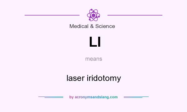 What does LI mean? It stands for laser iridotomy