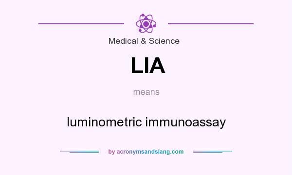 What does LIA mean? It stands for luminometric immunoassay