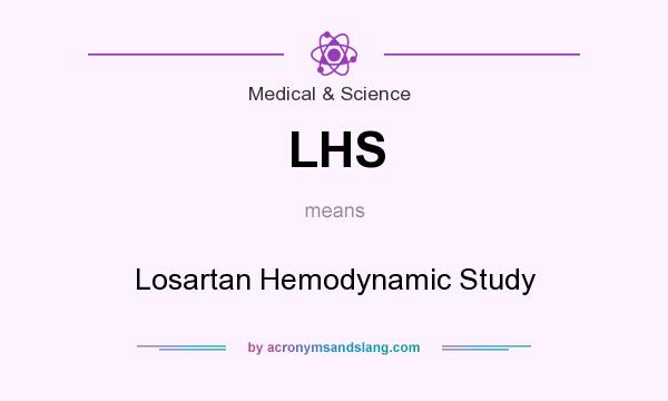 What does LHS mean? It stands for Losartan Hemodynamic Study