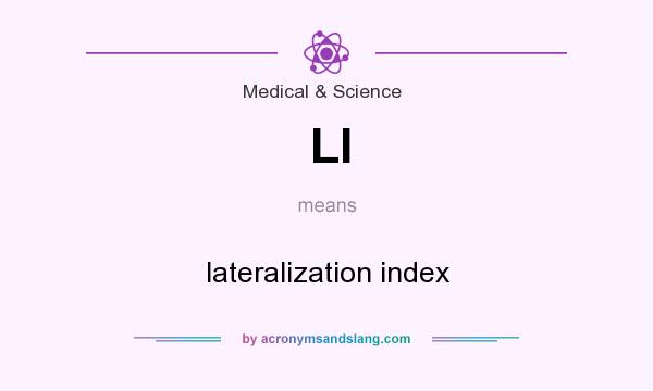What does LI mean? It stands for lateralization index
