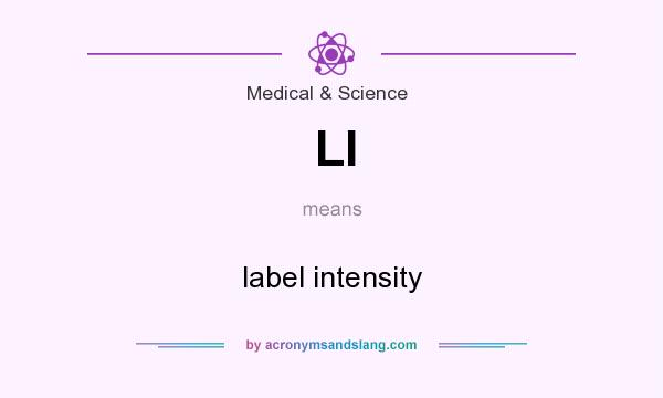 What does LI mean? It stands for label intensity