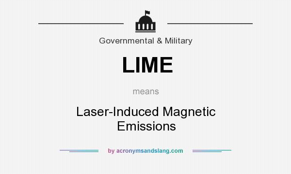 What does LIME mean? It stands for Laser-Induced Magnetic Emissions