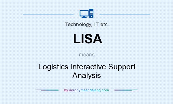 What does LISA mean? It stands for Logistics Interactive Support Analysis