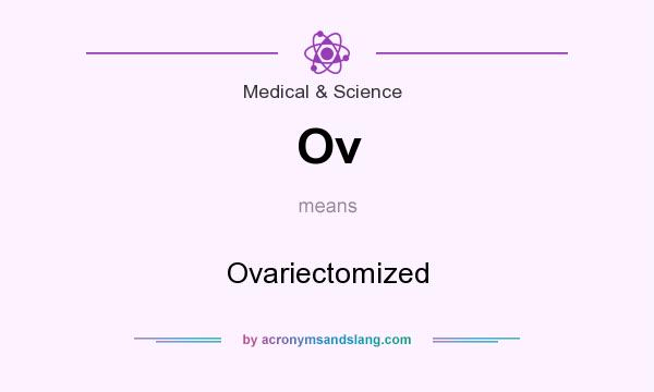 What does Ov mean? It stands for Ovariectomized