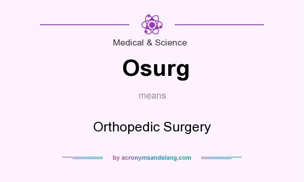 What does Osurg mean? It stands for Orthopedic Surgery