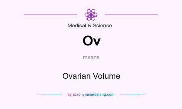 What does Ov mean? It stands for Ovarian Volume