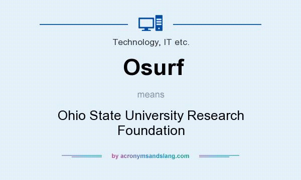 What does Osurf mean? It stands for Ohio State University Research Foundation